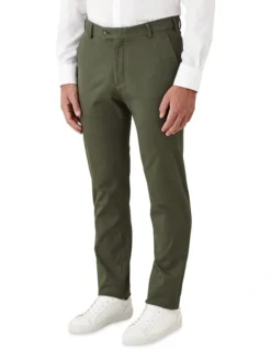 Cambridge Modern Fit Gerrard Stretch Textured Chino Green -Men's Fashion 900847540 900840700 3 720x928