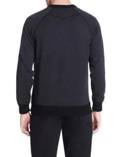 Kendrick Crew Knit Charcoal -Men's Fashion 903551050 3 720x928