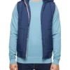 Oxford Jack Eco Filling Puffa Vest With Hood Blue