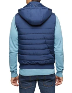Oxford Jack Eco Filling Puffa Vest With Hood Blue -Men's Fashion 905316580 3 720x928