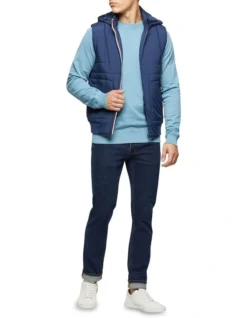 Oxford Jack Eco Filling Puffa Vest With Hood Blue -Men's Fashion 905316580 5 720x928