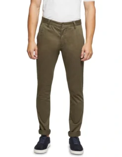 Oxford Stretch Organic Cotton Skinny Chinos Green