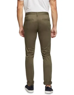 Oxford Stretch Organic Cotton Skinny Chinos Green -Men's Fashion 905623750 3 720x928
