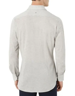 Madigan Pique Long Sleeve Shirt Grey -Men's Fashion 909450820 909398170 4 720x928