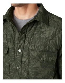 Mcleay Quilted Jacket In Khaki Grey Melange -Men's Fashion 909451270 3 720x928