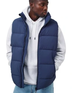 The Hanam Puffer Vest Navy