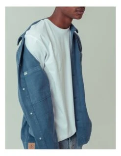 The Hemp Worker Jacket Blue -Men's Fashion 910065610 5 720x928