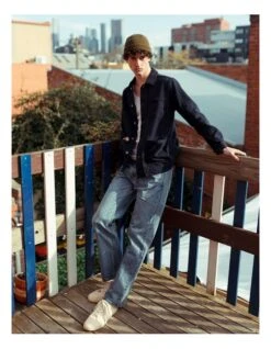 The Hemp Worker Jacket Navy -Men's Fashion 910065700 3 720x928