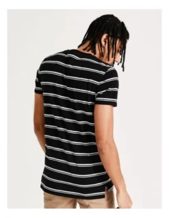 Sebastian Stripe Short Sleeve Tee In Black 15 Sebastian Stripe Short Sleeve Tee In Black -Men's Fashion 911191960 7 720x928