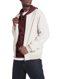 Bodie Bomber Sweat In Ecru