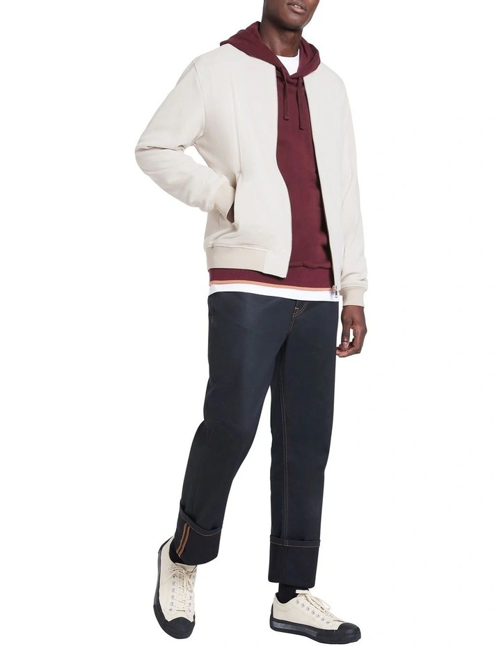 Bodie Bomber Sweat In Ecru 4 Bodie Bomber Sweat In Ecru - Image 2