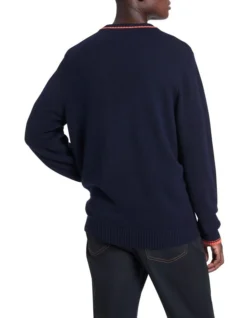 Forster V Neck Knit In Navy -Men's Fashion 912783430 3 720x928