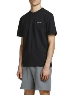 Jack & Jones Relaxed Organic Cotton Corp Tee In Black