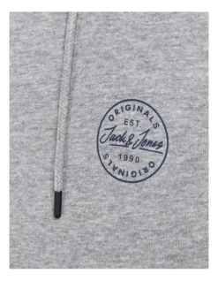 Jack & Jones Shark Sweat Hood In Light Grey Melange -Men's Fashion 913651210 4 720x928