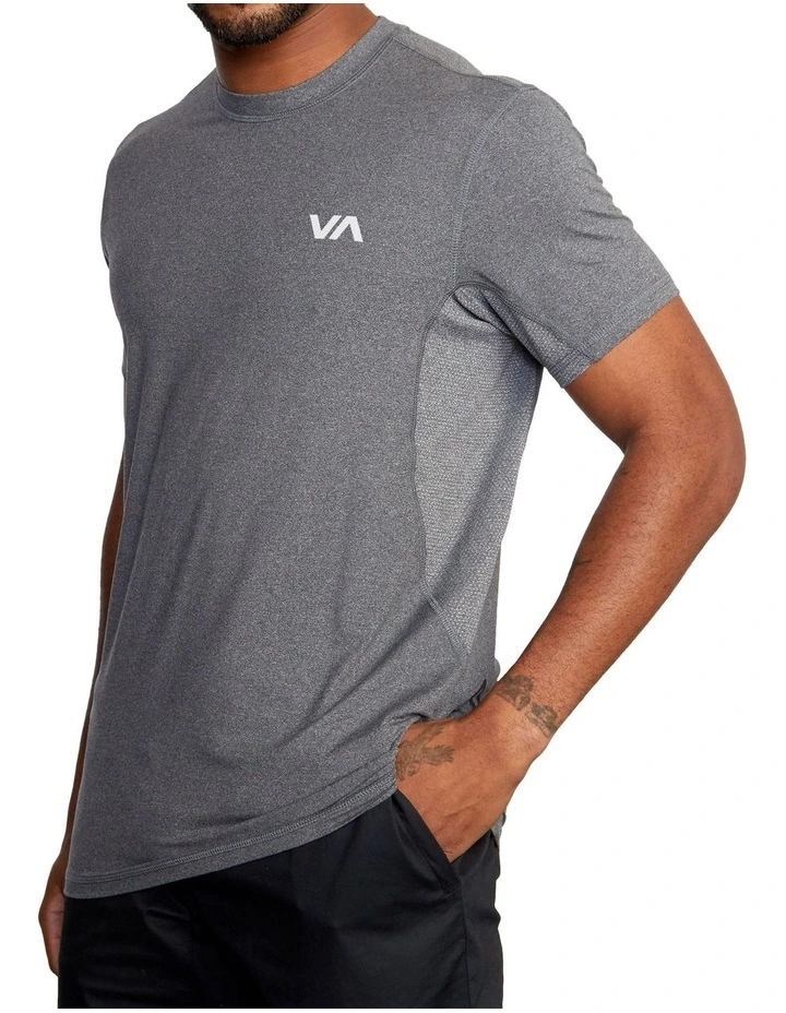 RVCA Sport Vent Short Sleeve T-Shirt Grey 4 RVCA Sport Vent Short Sleeve T-Shirt Grey - Image 2