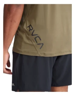 RVCA Sport Vent Short Sleeve T-Shirt In Green -Men's Fashion 915257260 4 720x928