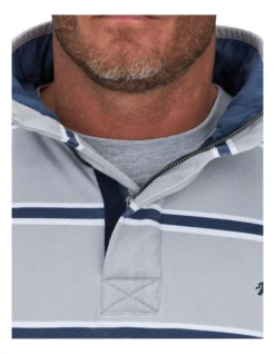 Stripe Pigment Dye 1/4 Zip Sweat In Grey -Men's Fashion 915452020 4 720x928