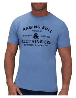 Flock Integrity & Honour T-Shirt In Blue