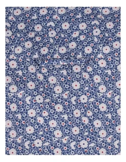 Blossom Print Poplin Short Sleeve Shirt In Blue -Men's Fashion 916060690 7 720x928