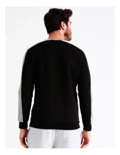 Puma Ess Block Crew Sweater In Black/Grey -Men's Fashion 916803820 6 720x928