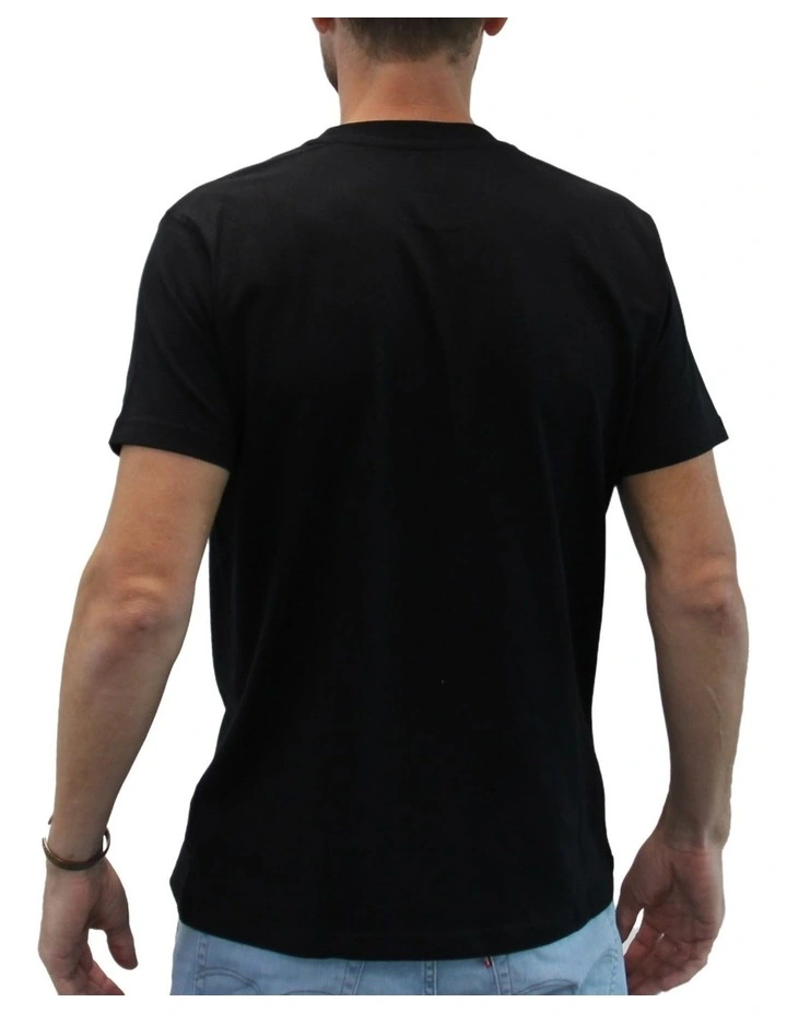 Organic Cotton And Fairtrade Mens Crew Neck Tee In Black 4 Organic Cotton And Fairtrade Mens Crew Neck Tee In Black - Image 2