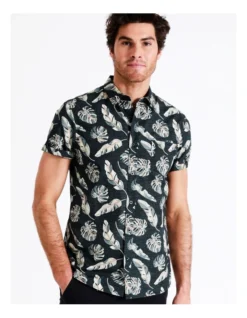 Killen Print Short Sleeve Shirt In Navy