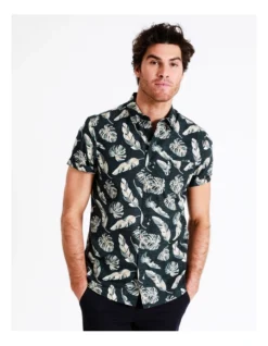 Killen Print Short Sleeve Shirt In Navy 11 Killen Print Short Sleeve Shirt In Navy -Men's Fashion 917300710 3 720x928