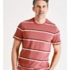 Fitzroy Stripe Short Sleeve T-shirt In Red -Men's Fashion 918072640 1 720x928