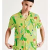 Barkly Print Short Sleeve Rayon Shirt In Green -Men's Fashion 918083620 1 720x928