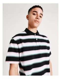 Fairway Stripe Short Sleeve Polo In Multi -Men's Fashion 918089470 3 720x928