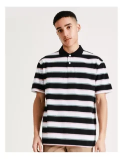 Fairway Stripe Short Sleeve Polo In Multi -Men's Fashion 918089470 4 720x928