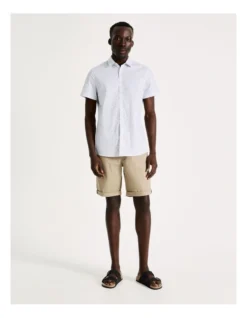 Max Geo Print Short Sleeve Slim Shirt White -Men's Fashion 918594190 3 720x928