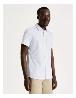 Max Geo Print Short Sleeve Slim Shirt White -Men's Fashion 918594190 6 720x928