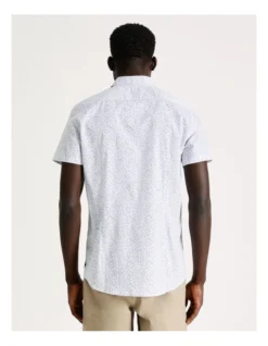 Max Geo Print Short Sleeve Slim Shirt White -Men's Fashion 918594190 7 720x928