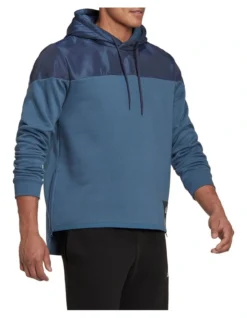 ADIDAS Fleece Woven Hoodie In Blue -Men's Fashion 918783550 3 720x928