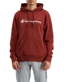 Champion Script Hoodie In Red