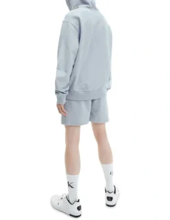 Calvin Klein Jeans Stacked Logo Hoodie In Silver Sky -Men's Fashion 926554600 4 720x928