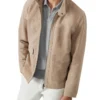 Connery Suede Aviator Jacket In Sand -Men's Fashion 927880480 1 720x928
