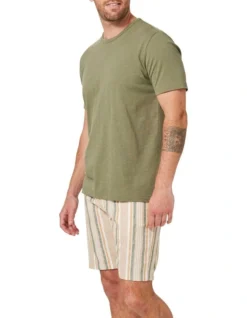 Pima Cotton Tee In Olive