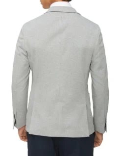 Calvin Klein Puppytooth Knit Blazer In Light Grey -Men's Fashion 928885420 3 720x928