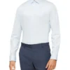 Calvin Klein Nevertuck Long Sleeve Plain Poplin Shirt In Sky -Men's Fashion 928886140 1 720x928