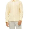 Calvin Klein Nevertuck Long Sleeve Plain Linen Shirt In Ecru -Men's Fashion 928886680 1 720x928