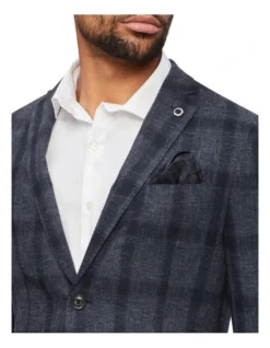 Large Window Pane Blazer In Navy -Men's Fashion 929034820 3 720x928