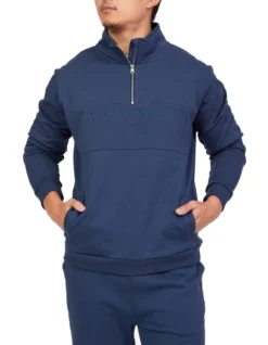 Todd Half Zip In Navy