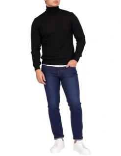 Cashmere Roll Neck Knit In Black -Men's Fashion 929270440 3 720x928