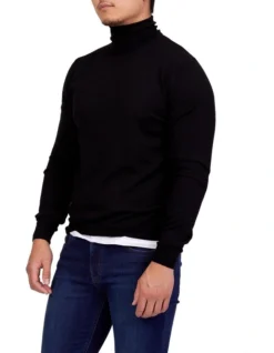 Cashmere Roll Neck Knit In Black -Men's Fashion 929270440 4 720x928