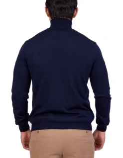 Merino Roll Neck In Navy -Men's Fashion 929270890 2 720x928