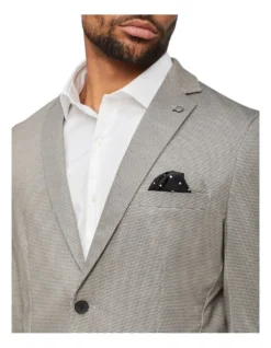 Van Heusen Mini Gingham Knit Blazer In Tan -Men's Fashion 929937790 3 720x928