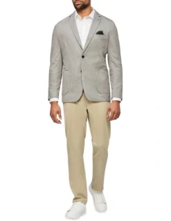 Van Heusen Mini Gingham Knit Blazer In Tan -Men's Fashion 929937790 4 720x928