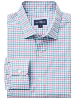 Easy Care Twill Multi Check Long Sleeve Shirt In Pink 9 Easy Care Twill Multi Check Long Sleeve Shirt In Pink -Men's Fashion 930702790 4 720x928